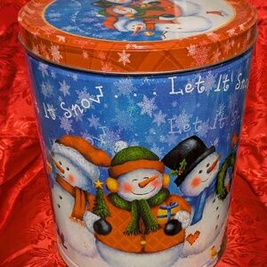 Festive Snowman Holiday Tin